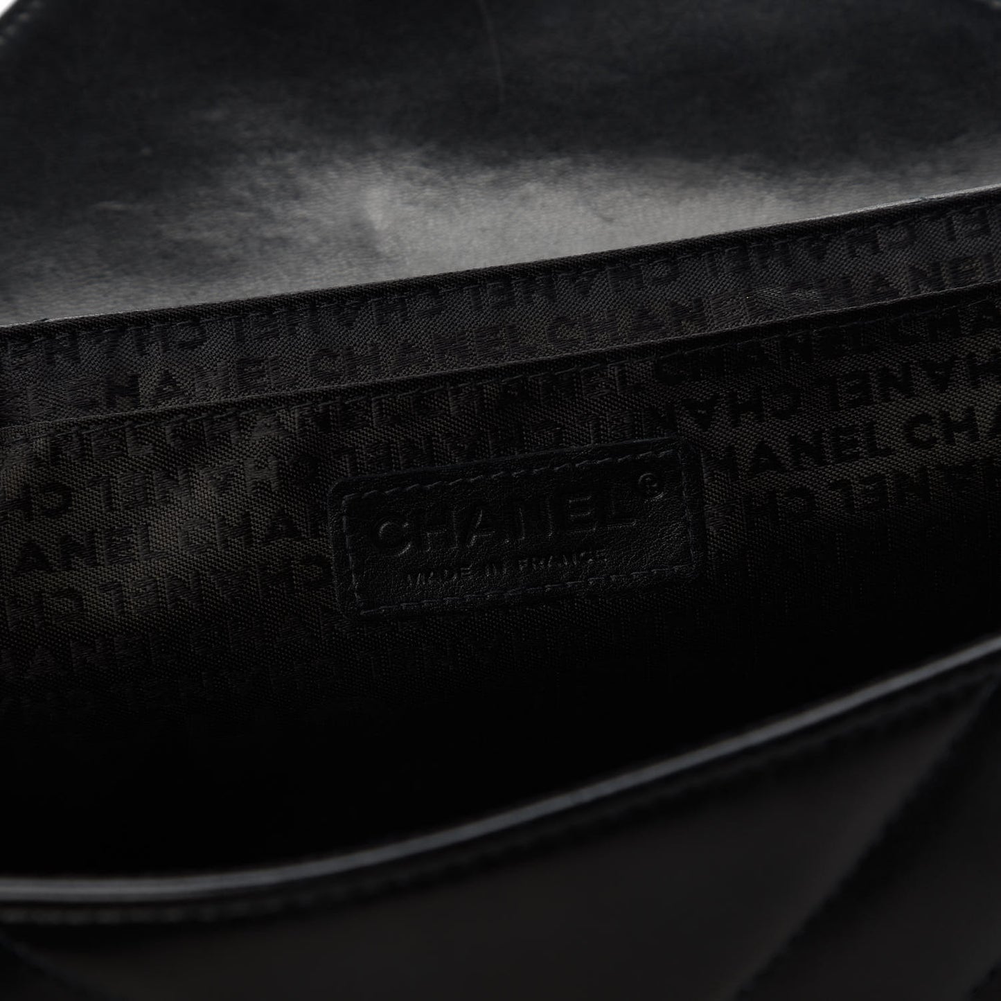 Lambskin Quilted Accordion Flap Black