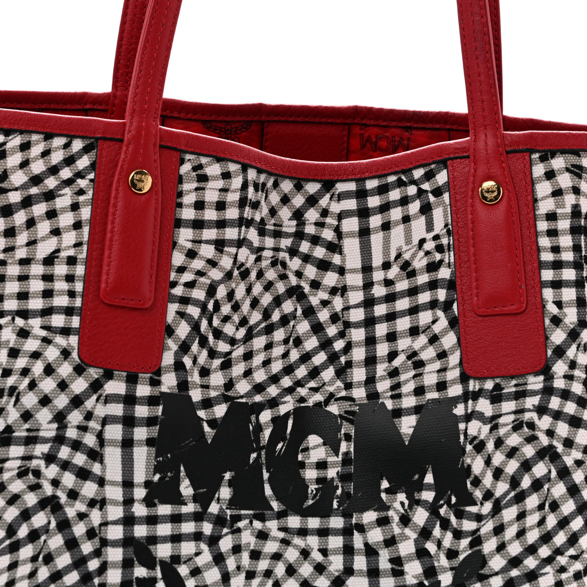 Visetos Medium Liz Reversible Shopper Tote Candy Red