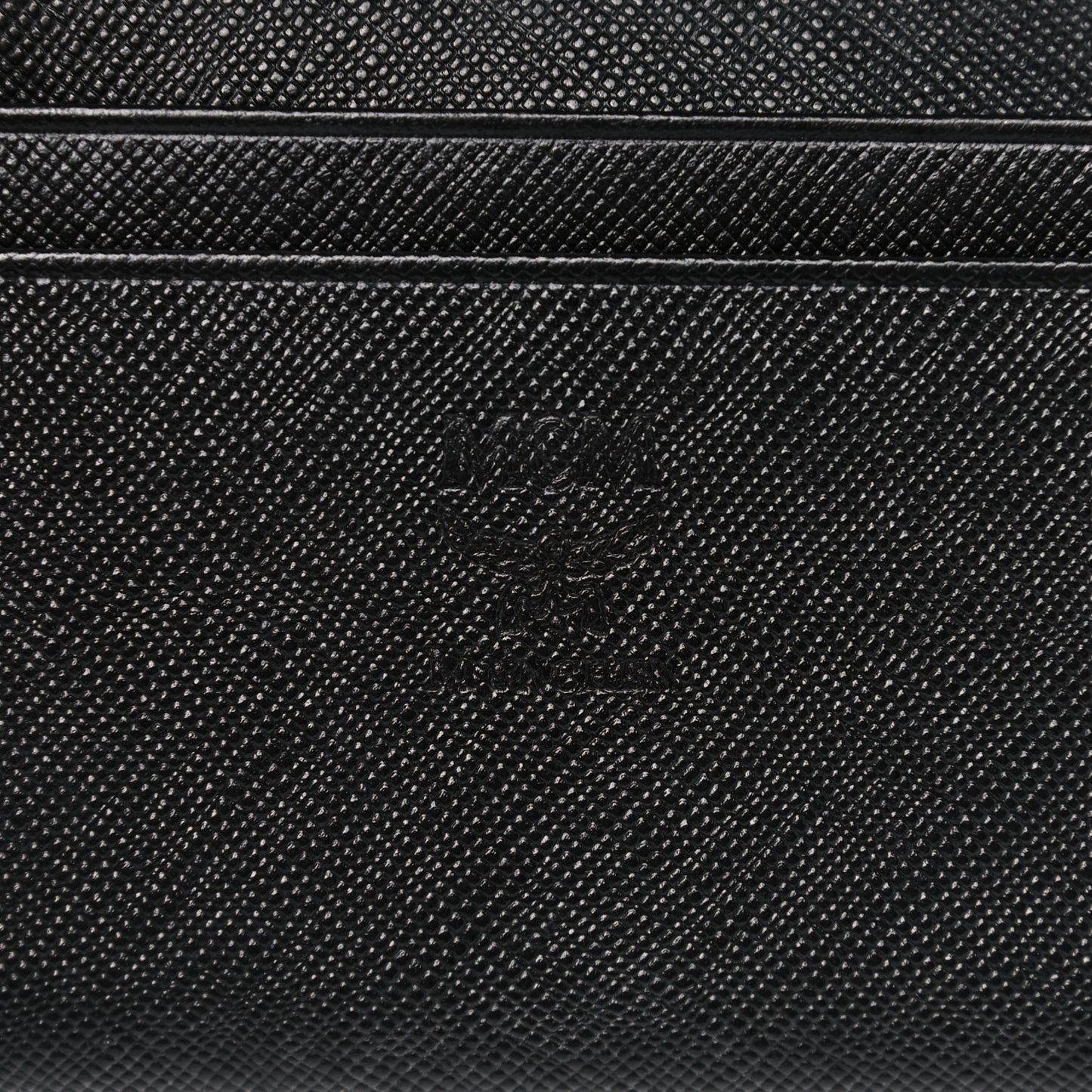 Saffiano Bi-Fold Vertical Wallet Black