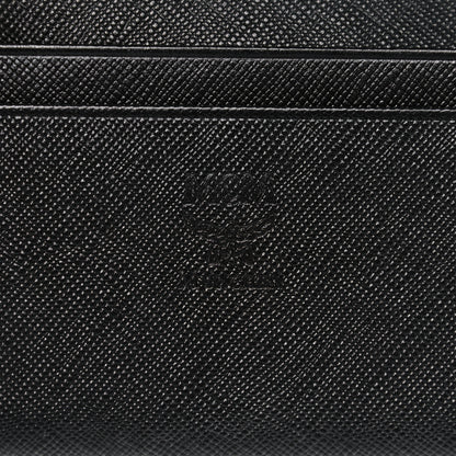 MCM Saffiano Bi-Fold Vertical Wallet Black 8 of 11