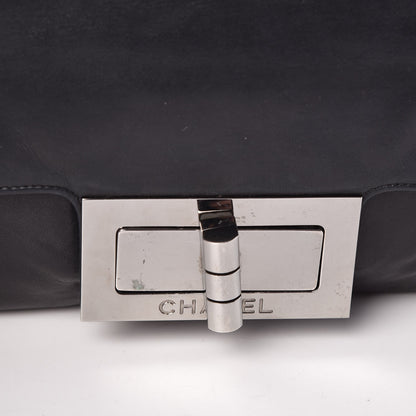 Chanel Lambskin Mademoiselle Lock Flap Pochette Black 9 of 10
