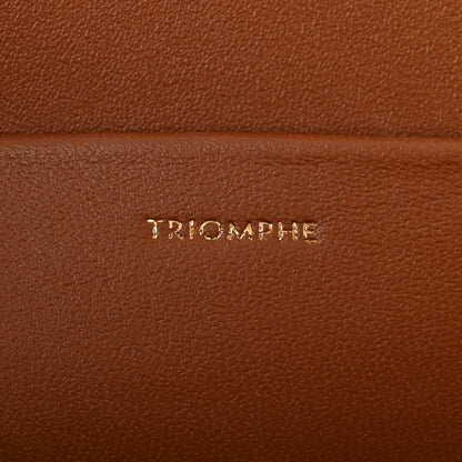 Celine Calfskin Triomphe Canvas Teen Triomphe Bag Tan 9 of 12