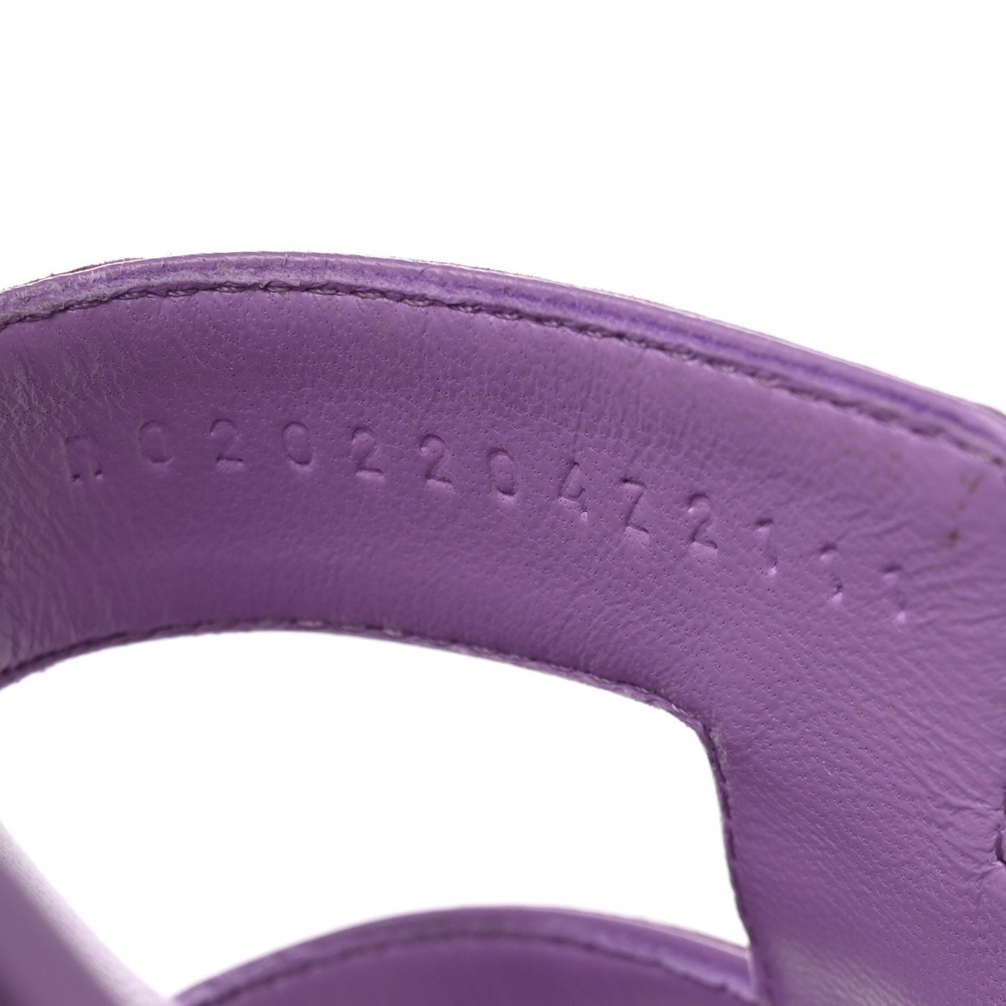 Ostrich Oran Sandals 38.5 Violet