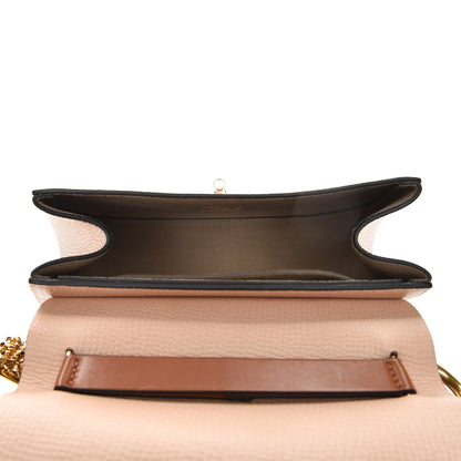 Chloe Grained Calfskin Lambskin Drew Shoulder Bag Powder Beige Caramel 5 of 6