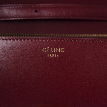 Celine Box Calfskin Medium Classic Box Flap Bag Burgundy 8 of 12