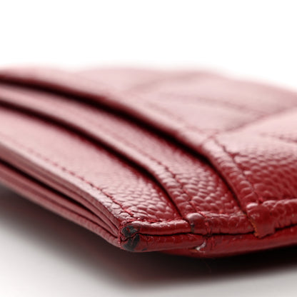 Chanel Caviar Quilted Card Holder Red 11 of 11