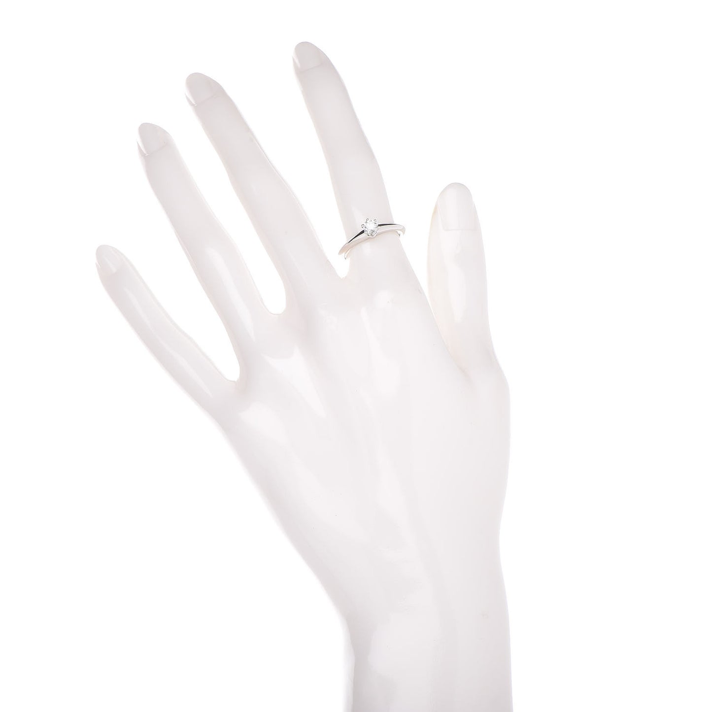 Platinum .24ct Diamond Solitaire Engagement Ring 50 5