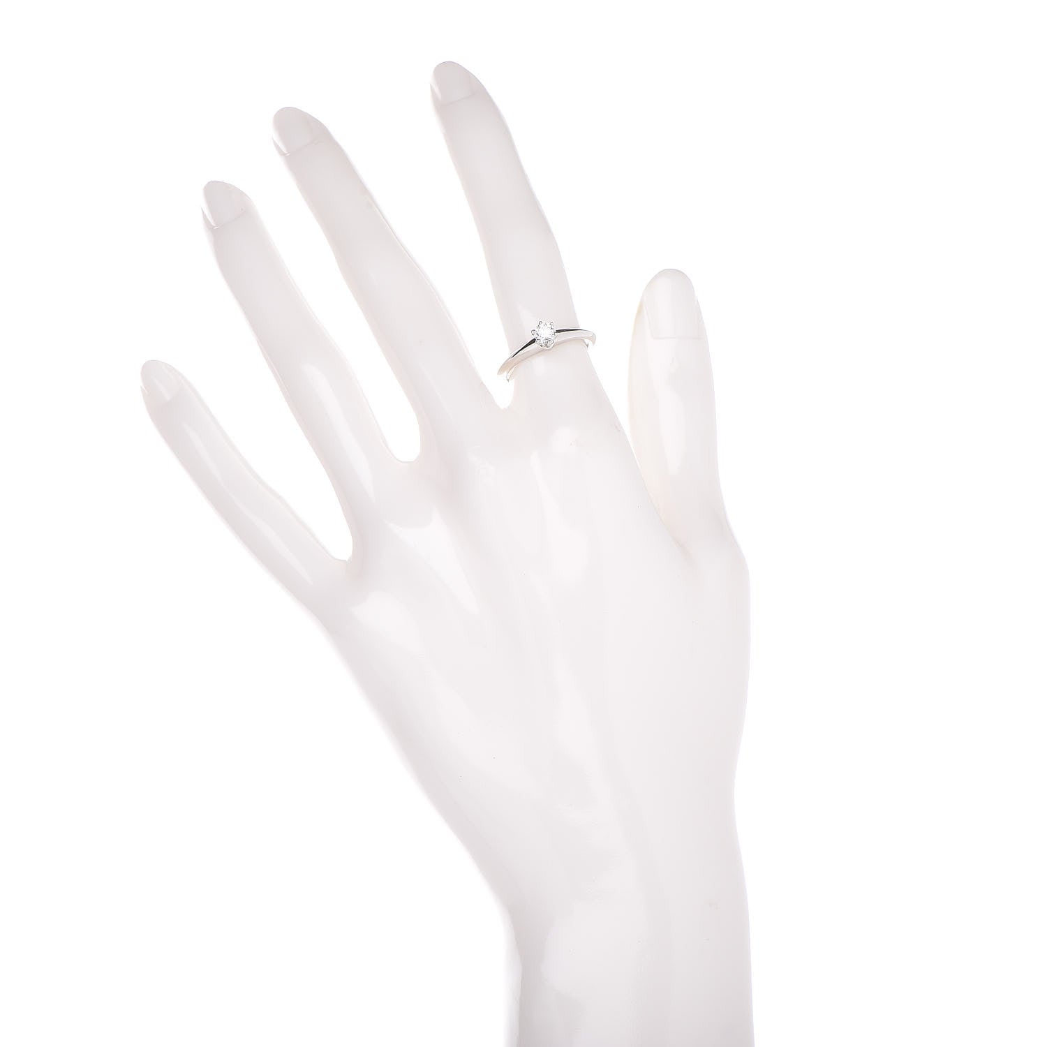 Tiffany Platinum .24ct Diamond Solitaire Engagement Ring 50 5 2 of 8