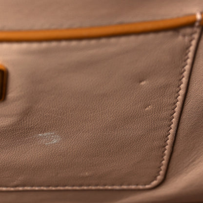 Prada Saffiano Vernice Pyramid Bag Caramel Rosso White 10 of 11
