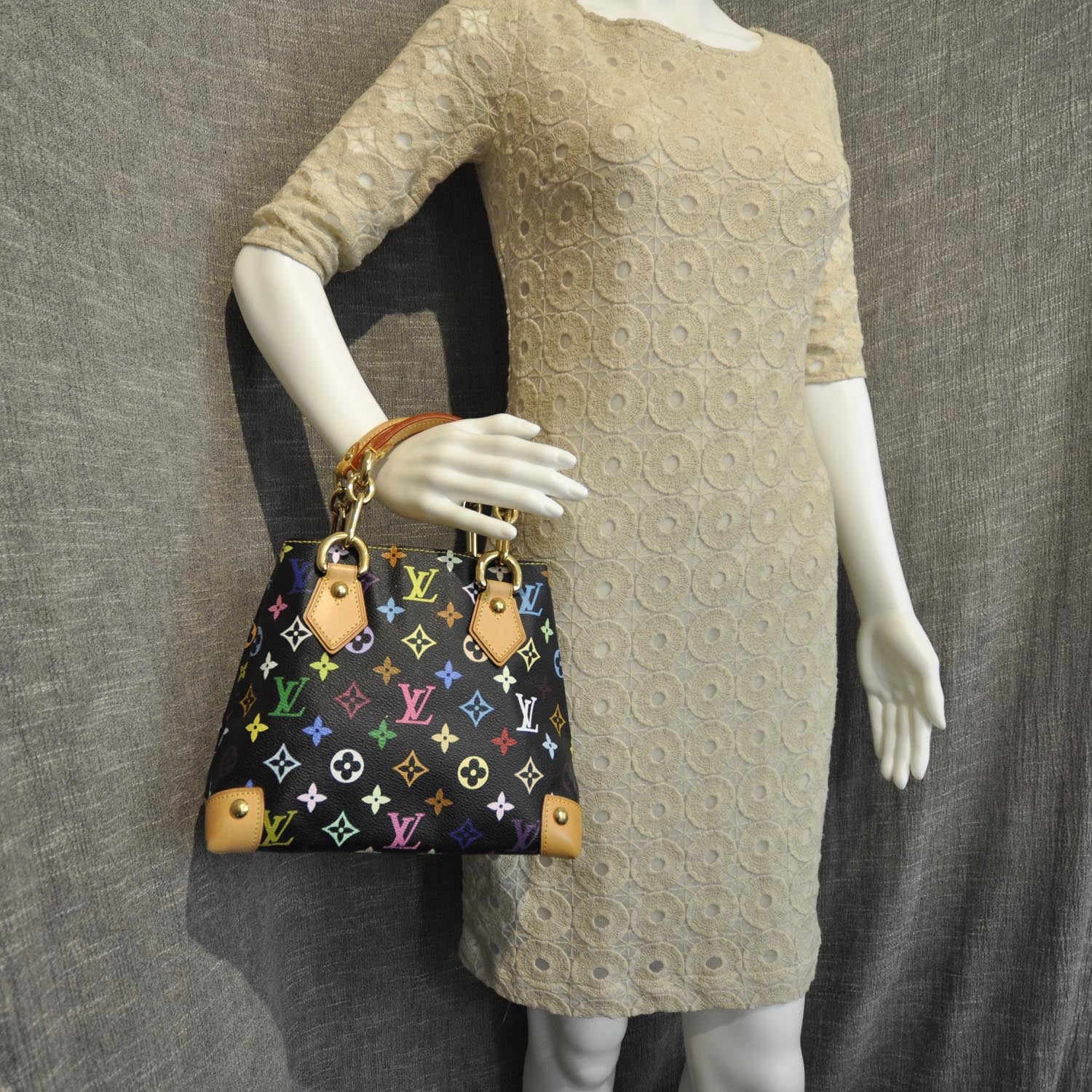Louis Vuitton Monogram Multicolor Audra Black 2 of 9