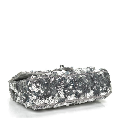 Chanel Sequin Classic Small Flap Silver 4 of 7