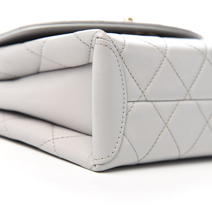 Chanel Lambskin Quilted Small Trendy Spirit Top Handle Bag Light Grey 8 of 11