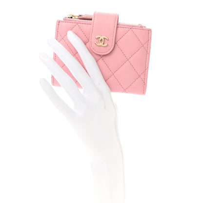 Chanel Caviar Quilted Compact Zipped Pocket Wallet Pink 2 of 8