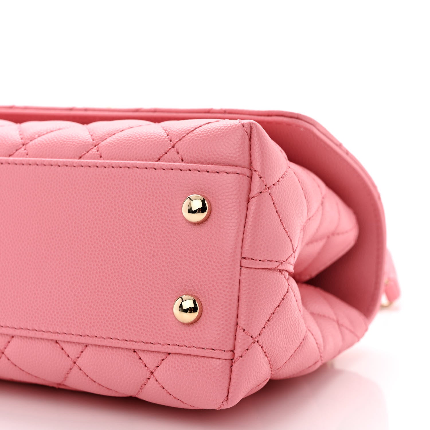 Chanel Caviar Quilted Mini Coco Chain Handle Flap Pink 10 of 11