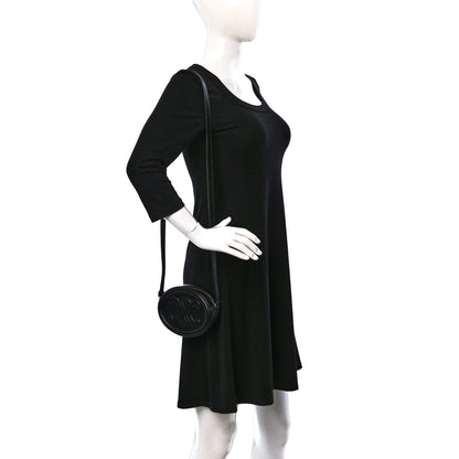 Celine Smooth Calfskin Cuir Triomphe Oval Bag Black 2 of 7