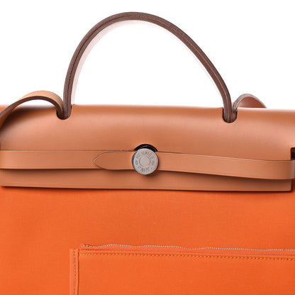 Hermes Vache Hunter Toile Herbag Zip 31 PM Orange 15 of 15