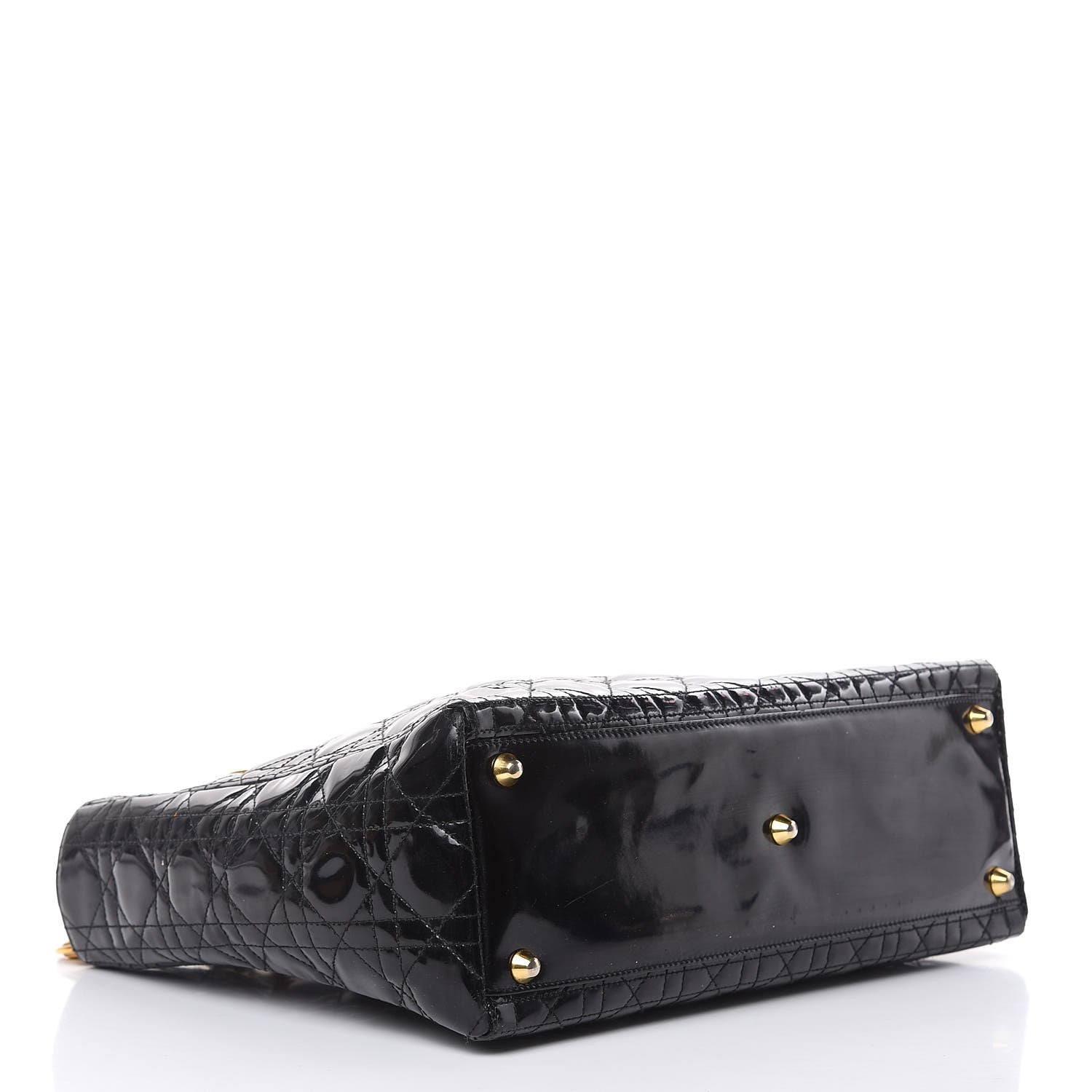 Christian Dior Patent Cannage Large Lady Dior Black 4 of 16
