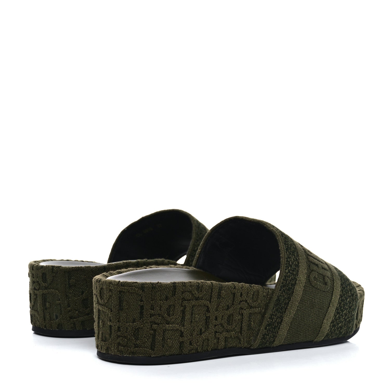 Christian Dior Oblique Denim D-Way Platform Sandal 37 Kaki 4 of 6