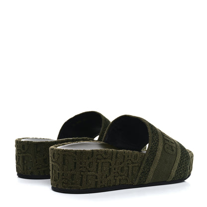 Christian Dior Oblique Denim D-Way Platform Sandal 37 Kaki 4 of 6