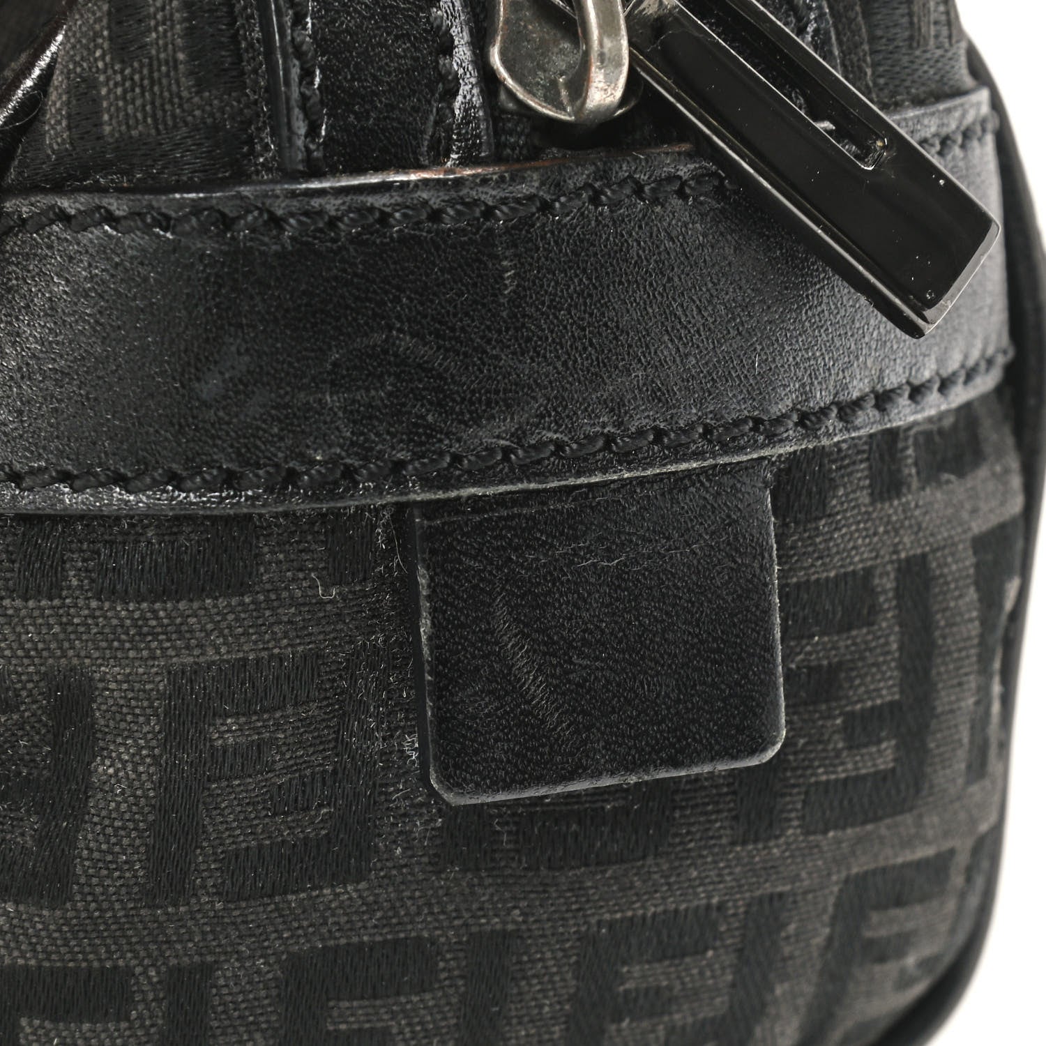 Fendi Zucchino Zip Top Tote Black 8 of 8