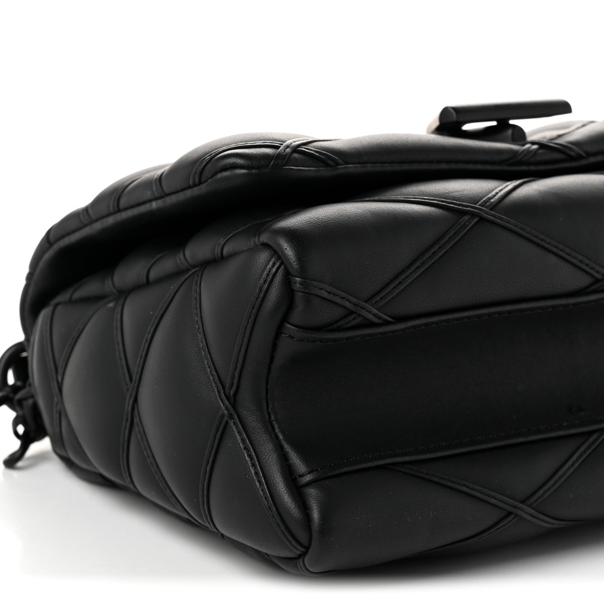 Louis Vuitton Lambskin Malletage Monochrome Top Handle GO-14 MM Black 9 of 10