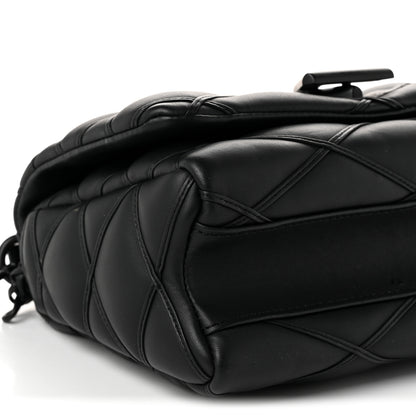 Louis Vuitton Lambskin Malletage Monochrome Top Handle GO-14 MM Black 9 of 10