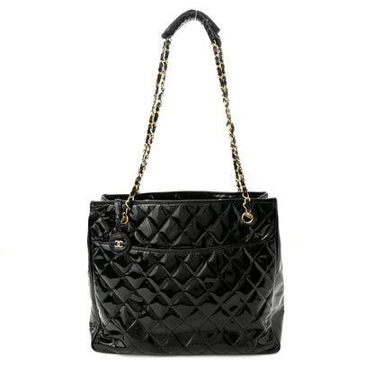 Chanel Patent Quilted CC Shoulder Bag Black 1 of 11