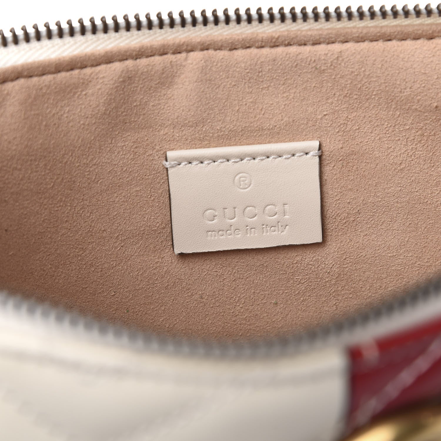 Gucci Calfskin Matelasse Trompe L'Oeil Print GG Marmont Zip Pouch White 6 of 8