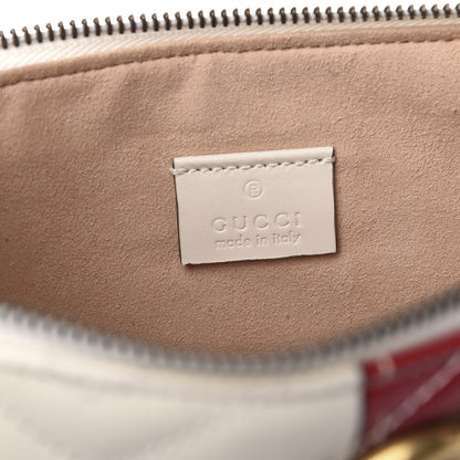 Gucci Calfskin Matelasse Trompe L'Oeil Print GG Marmont Zip Pouch White 6 of 8