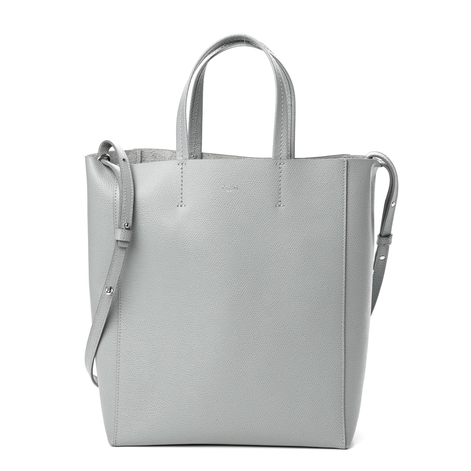 Celine Grained Calfskin Small Vertical Cabas Mineral 1 of 11