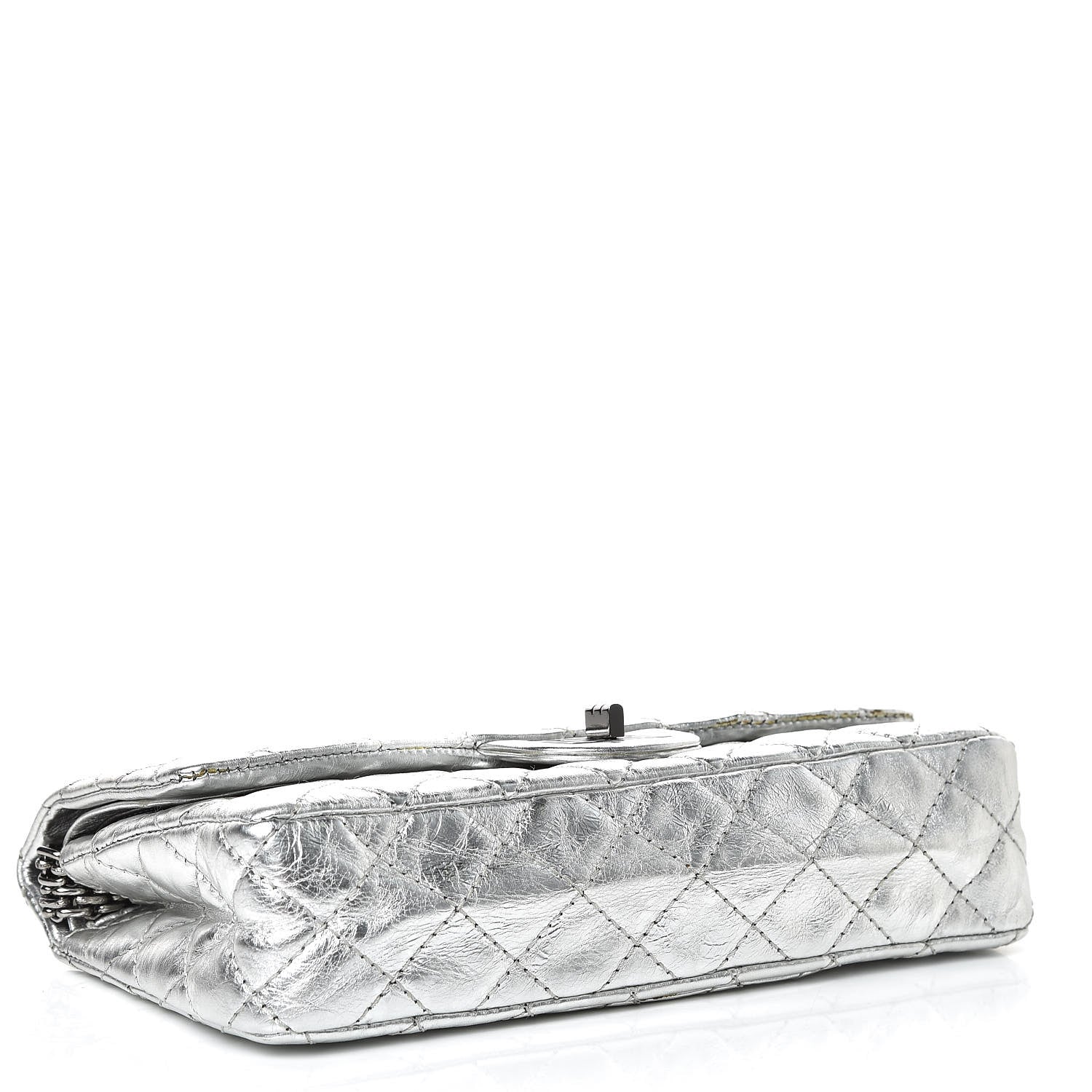 Chanel Metallic Aged Calfskin Quilted 2.55 Reissue 225 Flap Silver 4 of 16