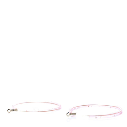 Chanel Crystal Hoop Earrings Pink Multicolor 4 of 6