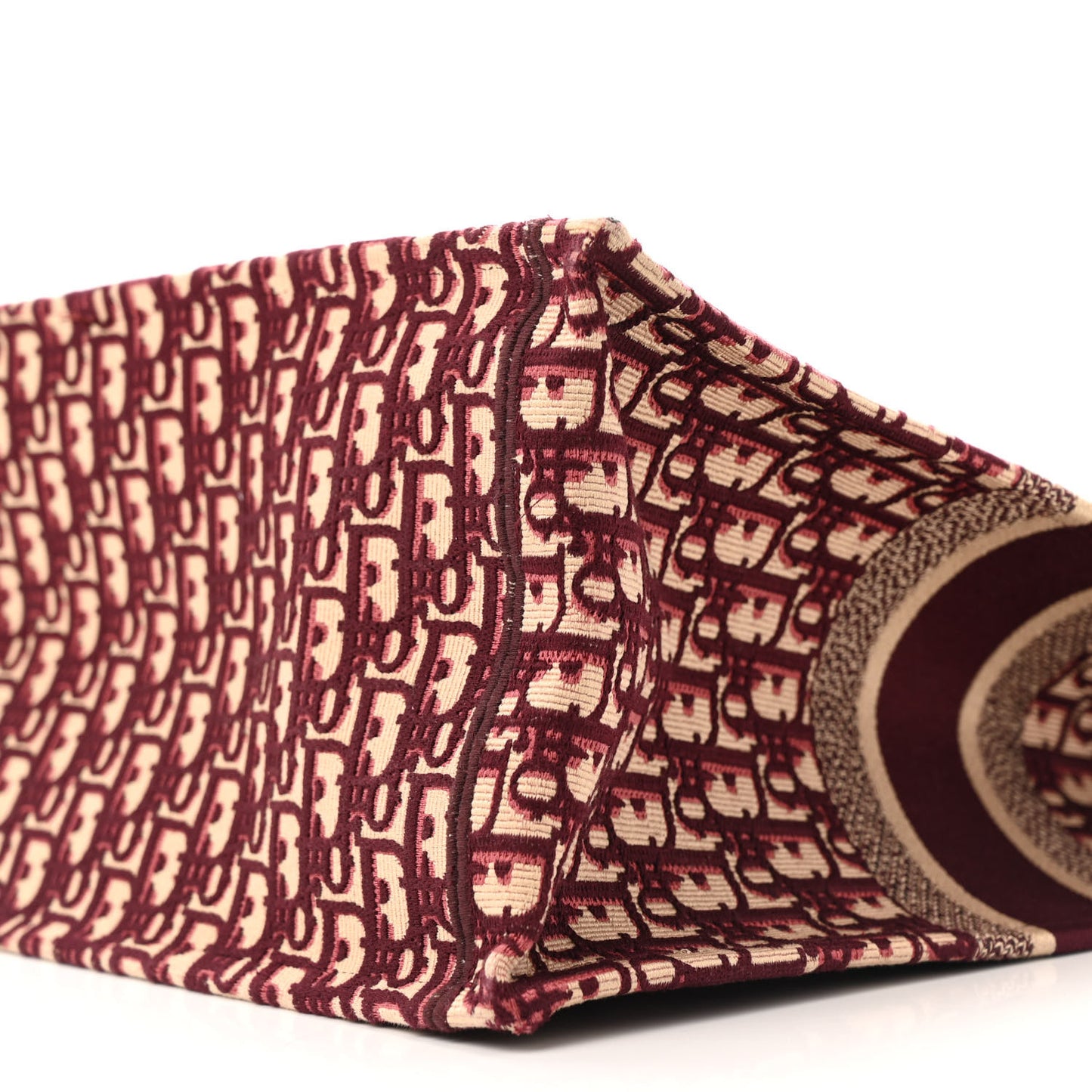 Oblique Large Book Tote Burgundy Multicolor