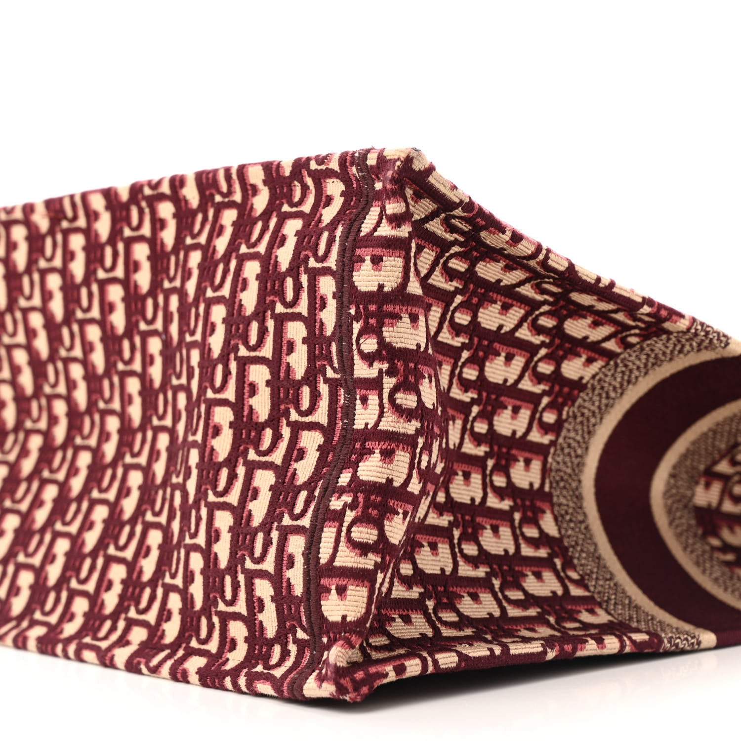 Christian Dior Oblique Large Book Tote Burgundy Multicolor 10 of 13