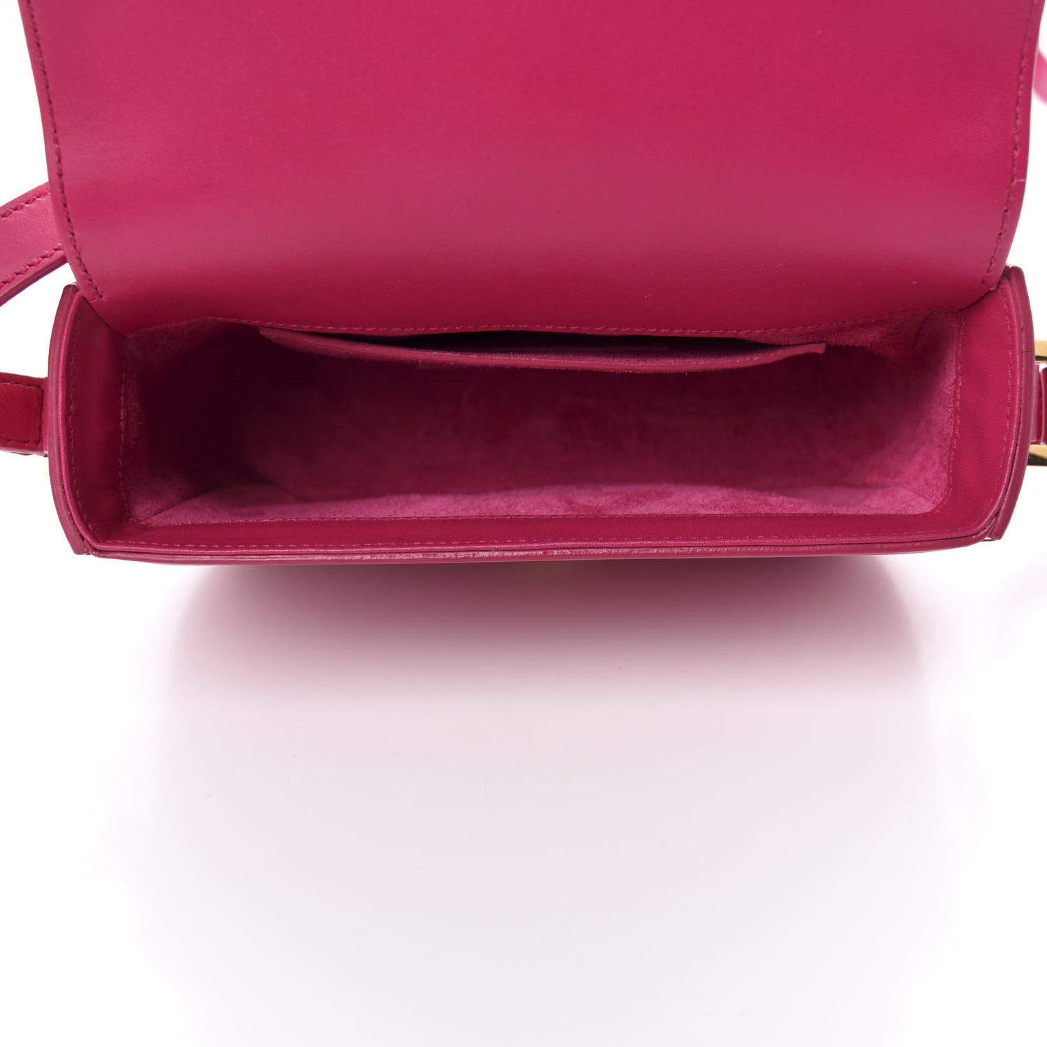 Saint Laurent Smooth Calfskin Small Classic Monogram Universite Bag Fuchsia 5 of 11