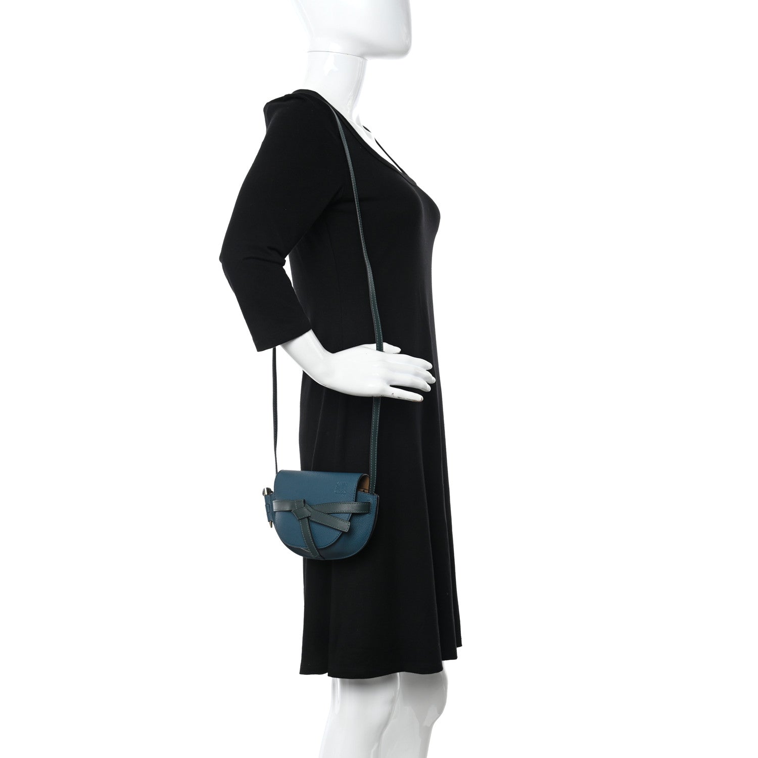 Loewe Grained Calfskin Mini Gate Crossbody Bag Petroleum Blue Cypress 2 of 10