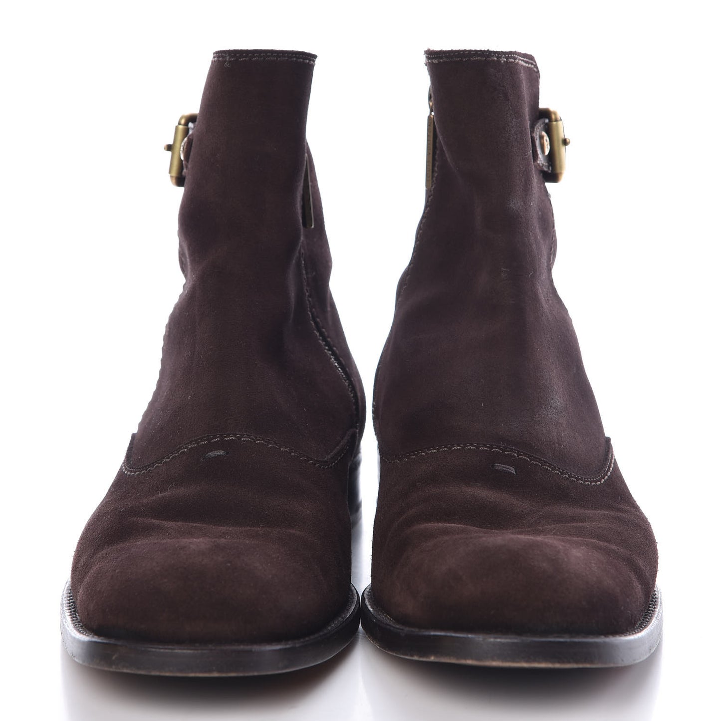 Suede Mens Boots 8 Dark Brown