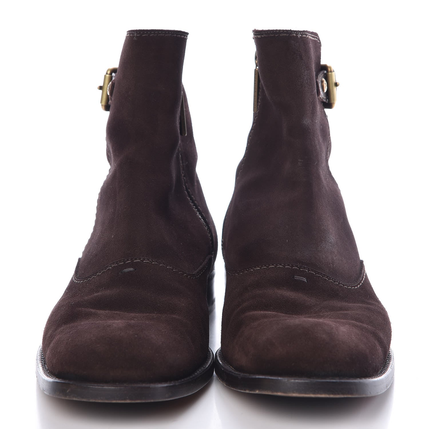 Louis Vuitton Suede Mens Boots 8 Dark Brown 2 of 13