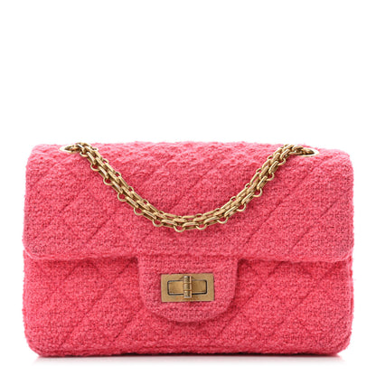 Chanel Tweed Quilted 2.55 Reissue Mini Flap Pink 1 of 15