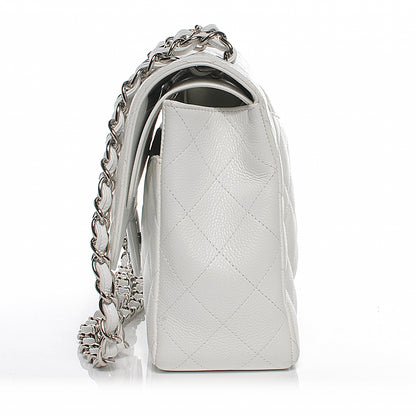 Chanel Caviar Jumbo Double Flap White 6 of 12