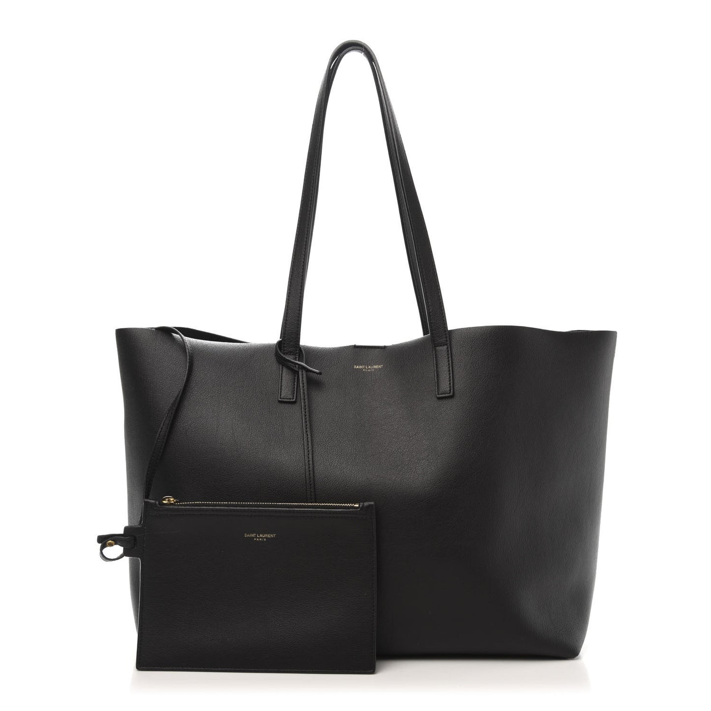 Calfskin Large Shopping Tote Black