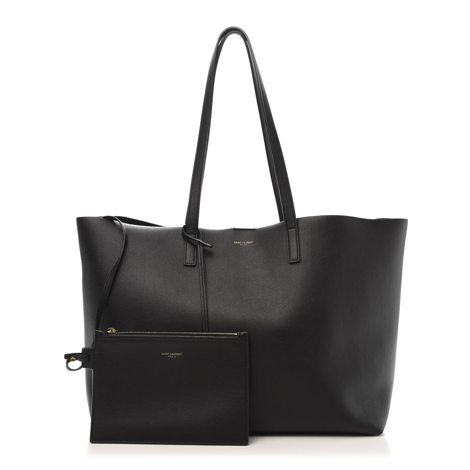 Saint Laurent Calfskin Large Shopping Tote Black 1 of 13