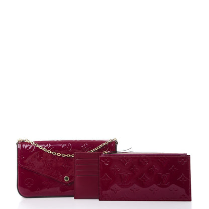 Louis Vuitton Vernis Felicie Chain Wallet Magenta 3 of 11