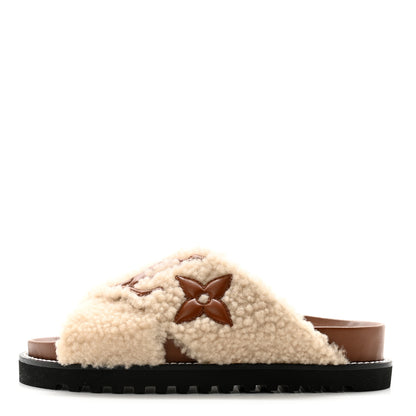 Louis Vuitton Shearling Paseo Flat Comfort Mule 36 Brown 1 of 9