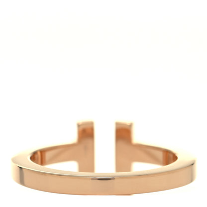 Tiffany 18K Rose Gold T Square Ring 57 8 3 of 5