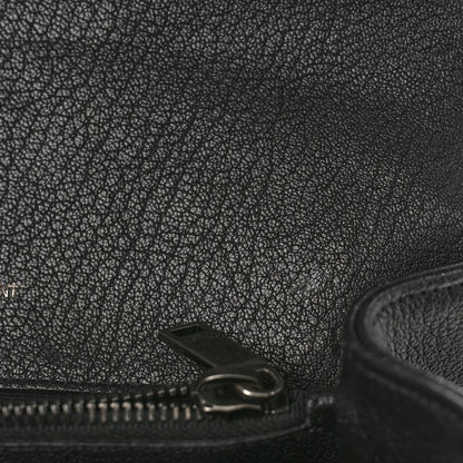 Saint Laurent Sheepskin Matelasse Chevron Monogram Medium College Bag Black 9 of 9