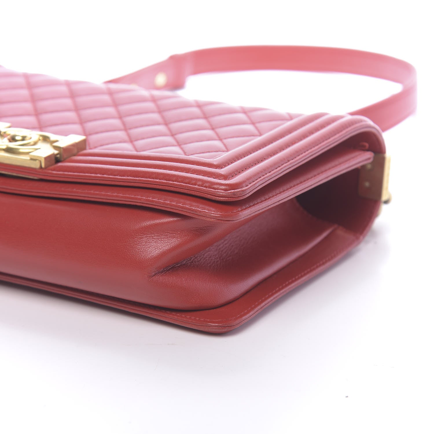 Chanel Lambskin Quilted Medium Boy Flap Red 11 of 13