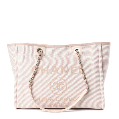 Chanel Mixed Fibers Calfskin Small Deauville Tote Beige 1 of 10