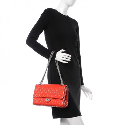 Chanel Aged Glazed Calfskin Quilted 2.55 Reissue 226 Flap Red 2 of 10