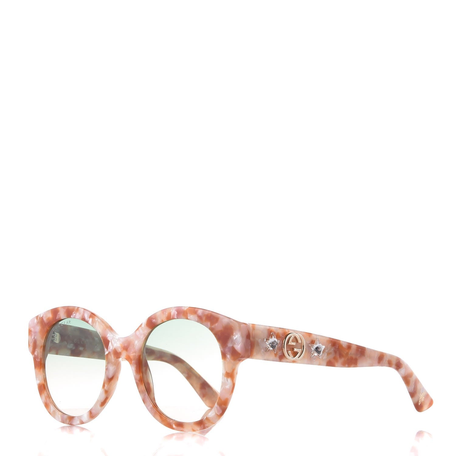 Gucci Round Frame GG Star Sunglasses GG0207S 1 of 7